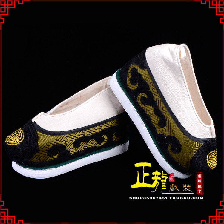 泗洪戏鞋方口鞋老生鞋老旦鞋三义斋纸底内高福字履