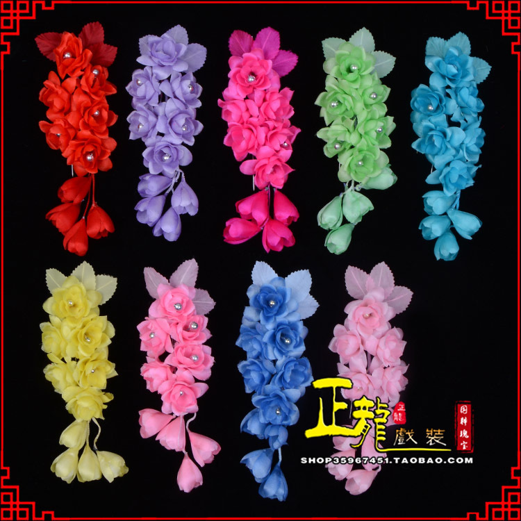 泗洪鬓花头饰小花头花 真丝绢花