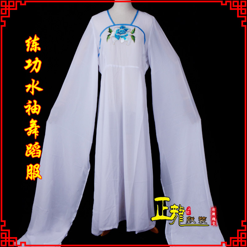 泗洪花旦影楼古装水袖舞蹈服 胸花连衣裙