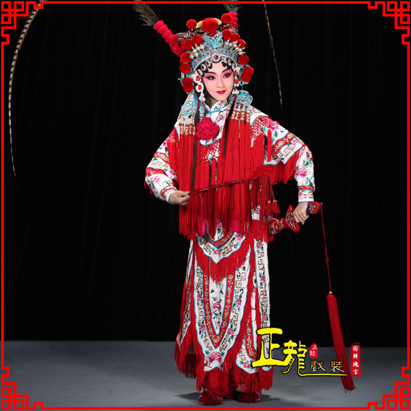 泗洪刀马旦改容战父 软绉镶边女改良靠